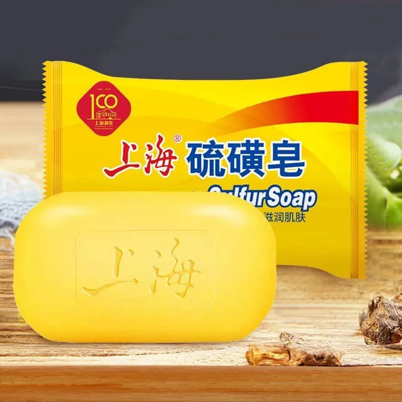 2026 Flash Sale！3/5Pcs Shanghai Sulfur Soap Traditional Chinese Skin Care Oil-Control Acne Cover Cleanser For Glowing Skin Oasis Select