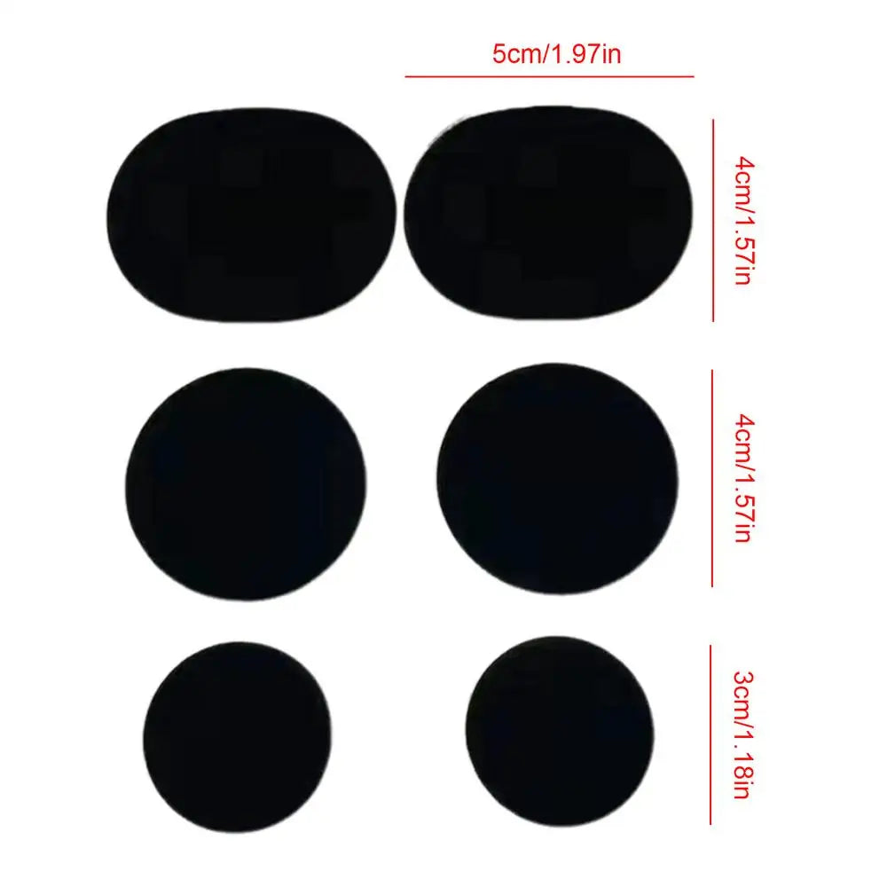 Shoe Repair Patch 6 Pieces Self-Adhesive Toeburst Blowout Prevention Pads Adhesive Inside Shoe Heel Patch Pad for Boots Heel Toe Oasis Select Black