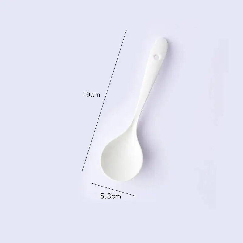 Japanese Ceramic Spoon Restaurant Household Soup Eating Spoon Kitchen Spoon Restaurant Spoon Kitchen Tablewear Oasis Select White