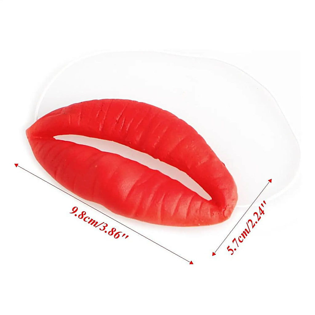 Big Red Lips Latex Mask – Halloween Prank & Party Photo Prop
