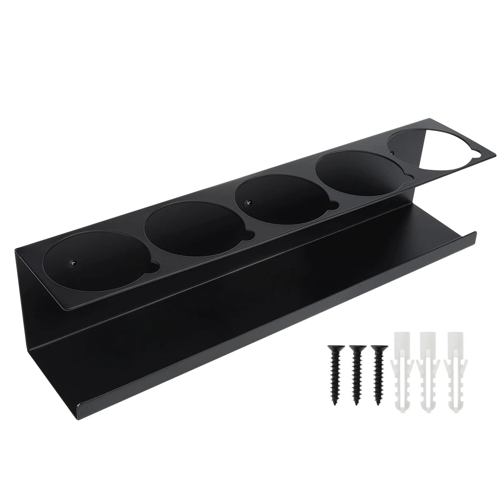 Spray Paint Organizer Lube Can Storage Rack 5 Can Holes Shelf Steel Aerosol Spray Can Rack Organizer Aerosol Spray Bottle Holder Oasis Select black