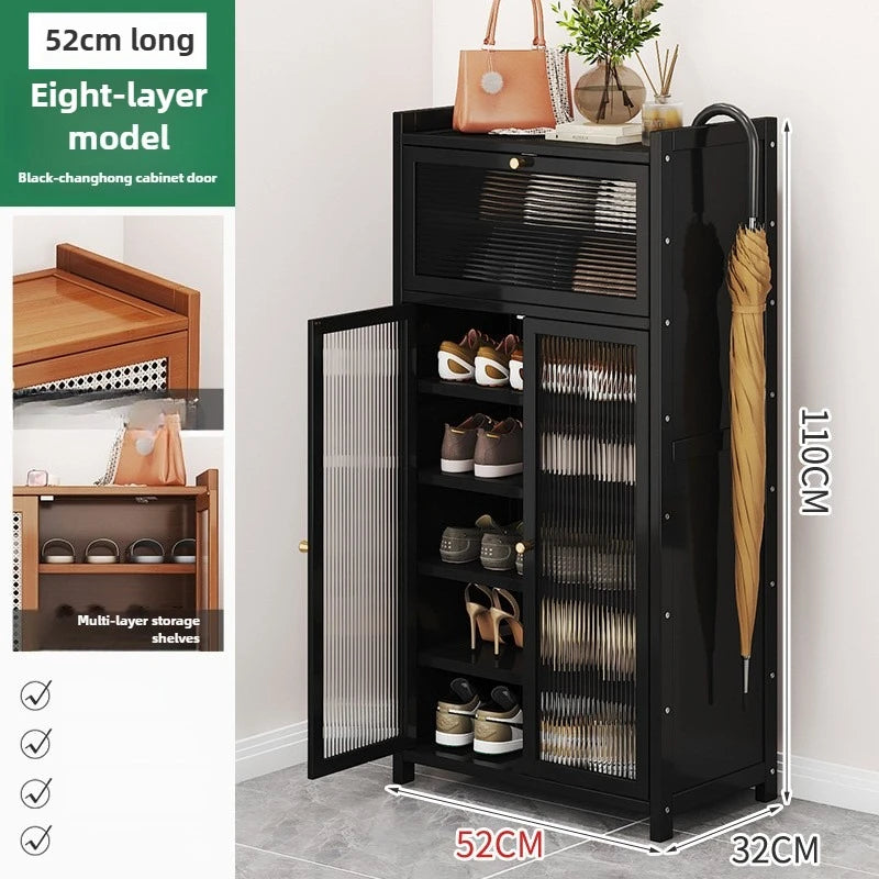Entry to the door of the shoe cabinet, large-capacity shoe cabinet, multi-layer porch, for the corridor outside the door durable Oasis Select Black H