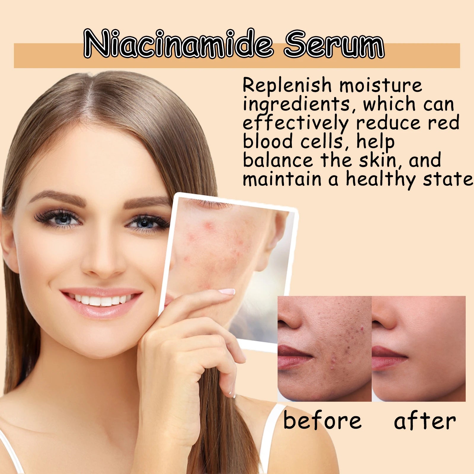 Nicotinamide Face Serum Brightening Moisturizing Smoothing Shrink Pores Facial Essence Glowing Facial Moisturizer for Daily Skin Oasis Select