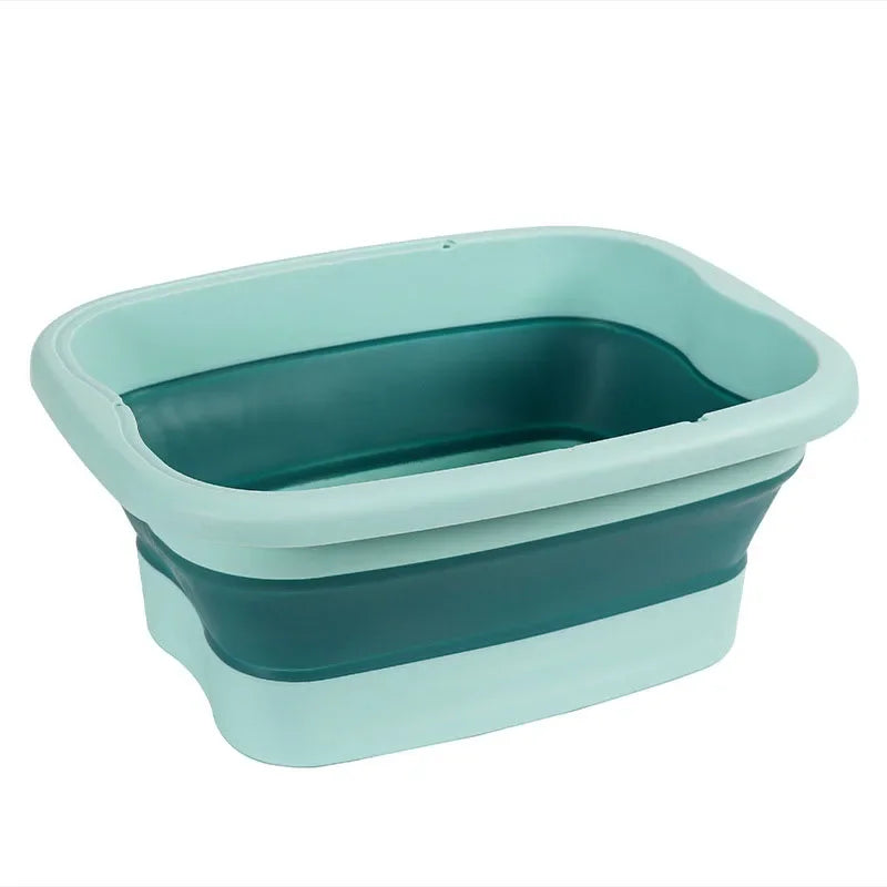Foldable Footbath Massage Bucket Soaking Bucket Folding Basin Spa Foot Bath Bucket Household Sauna Bathtub Pedicure Bath Bathtub Oasis Select Green no lid