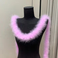 Fashion 2 Meter Decorative Strip Faux Fur DIY Apparel Sewing Fluffy Trim Cuff Strip Home Decor Artificial Fur Decoration Oasis Select Dark Pink