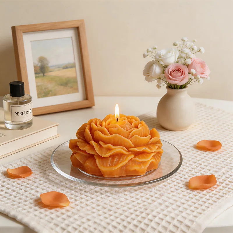 3D Large Peony Candle Silicone Mold Handmade Flower Scented Candle Gypsum Candle Wax Mould Resin Soap Making Supplies Home Decor Oasis Select