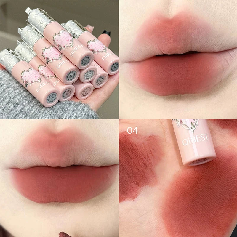 QIBEST Velvet Matte Liquid Lipstick | 4 Nude Shades | Long-Lasting