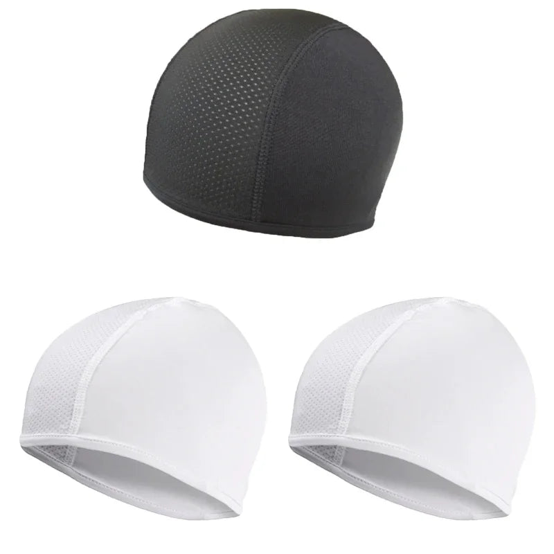 Motorcycle Helmet Inner Cap Hat Quick Dry Breathable Hat Racing Cap Under Helmet Beanie Cap Motocross Motor Helmet Hat Oasis Select 1Black2White
