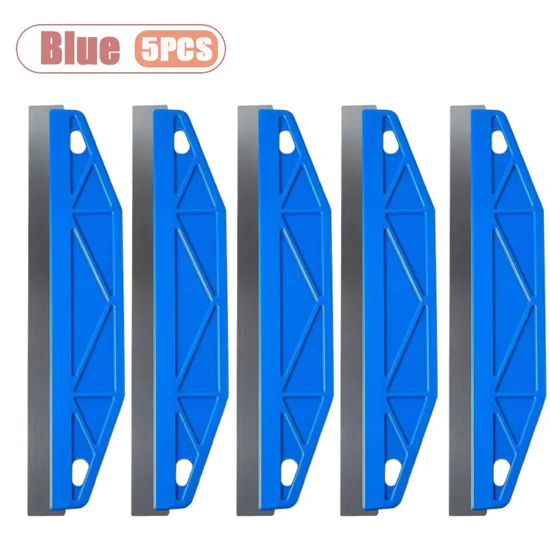1-10PCS Stainless Steel Wallpaper Scraper Putty Knife Plastic Handle Drywall Mud Trowel for Paint Removal Caulk Home DIY Oasis Select Blue-5PCS