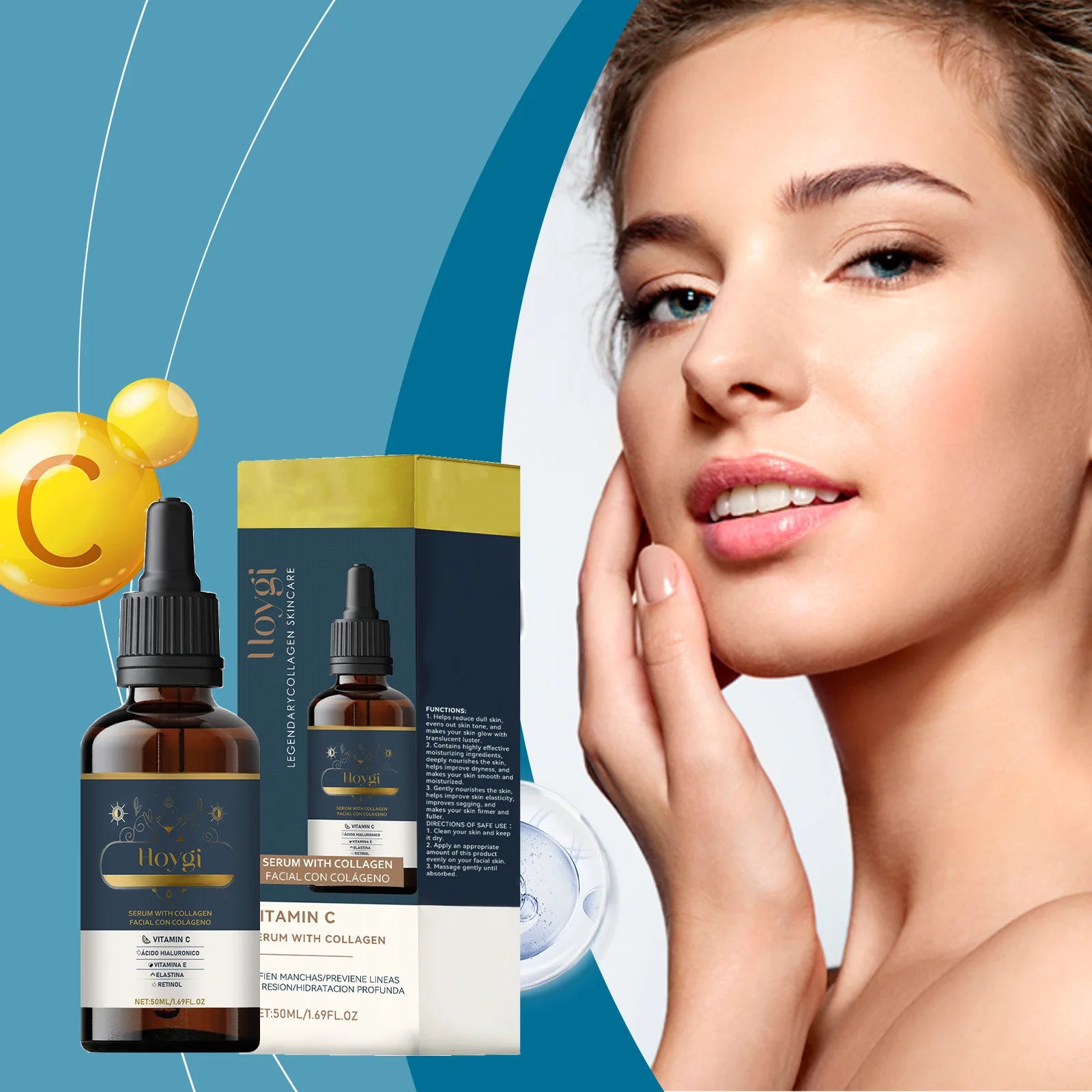 Hoygi Collagen Face Serum – Firming & Moisturizing Essence Collagen Face Serum Oasis Select
