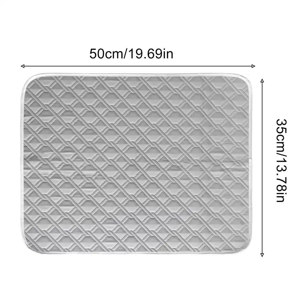 Cooling Pad for Dog Sweat Absorbent Sleeping Rug 45x35cm Soft Self Cooling Pet Mat for Small Medium Large Dog Kitten Crate Oasis Select Gray