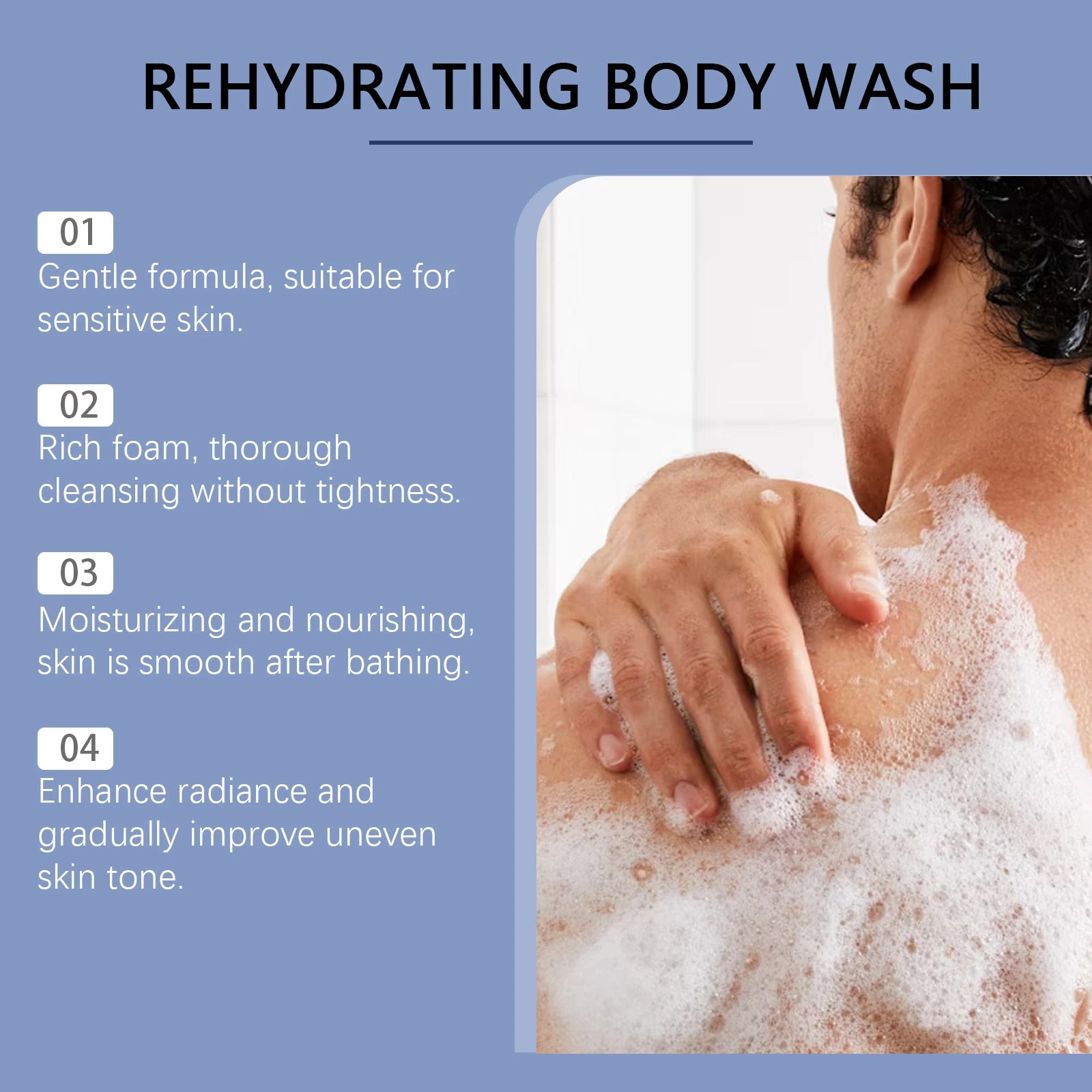 East Moon Hyaluronic Men's Shower Gel – Moisturizing Body Wash Men's Shower Gel Oasis Select