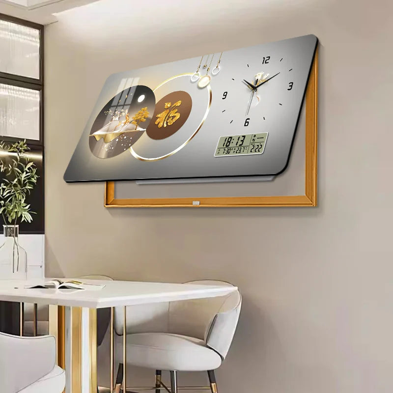 Perpetual Calendar Large Size Electric Meter Box Decorative Picture Wall Clock Distribution Box Block Decorative Wall Clock Oasis Select