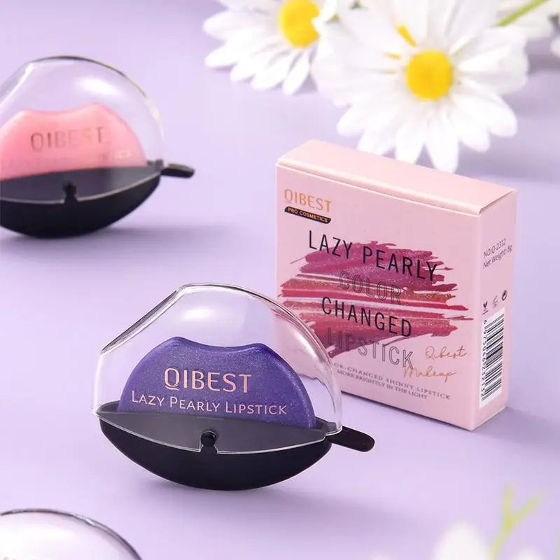 Lazy Pearl Lipstick – Pearlescent, Moisturizing & Waterproof Pearlescent Lipstick Oasis Select