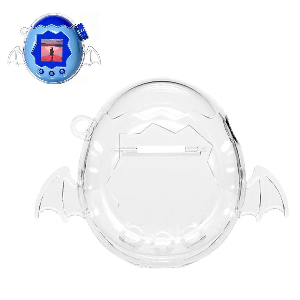 For Tamagotchi Paradise Protective Case Glitter Clear Shell Cover Shockproof Scratch-Resistant Protector for Angel Virtual Pet Oasis Select transparent devil