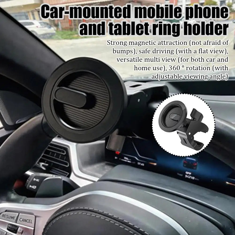 N52 Magnetic Phone Holder 360° Clamp – Car, Desk & Monitor