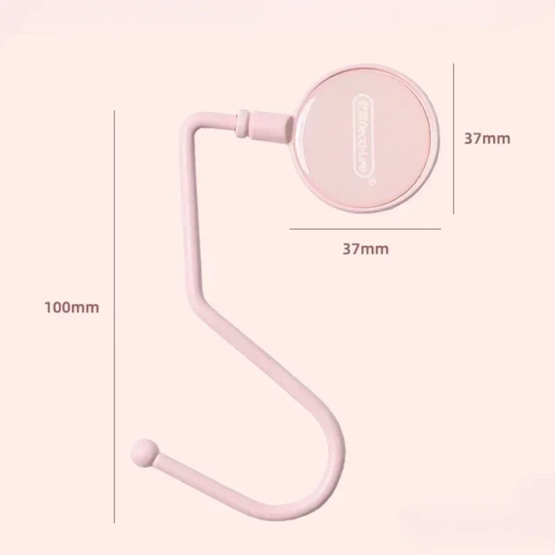 Cute Morandi Bag Hook Heavy Table Purse Bag Hook Travel Handbag Table Side Durable Bag Hanger Office Desk Organizer Oasis Select light pink