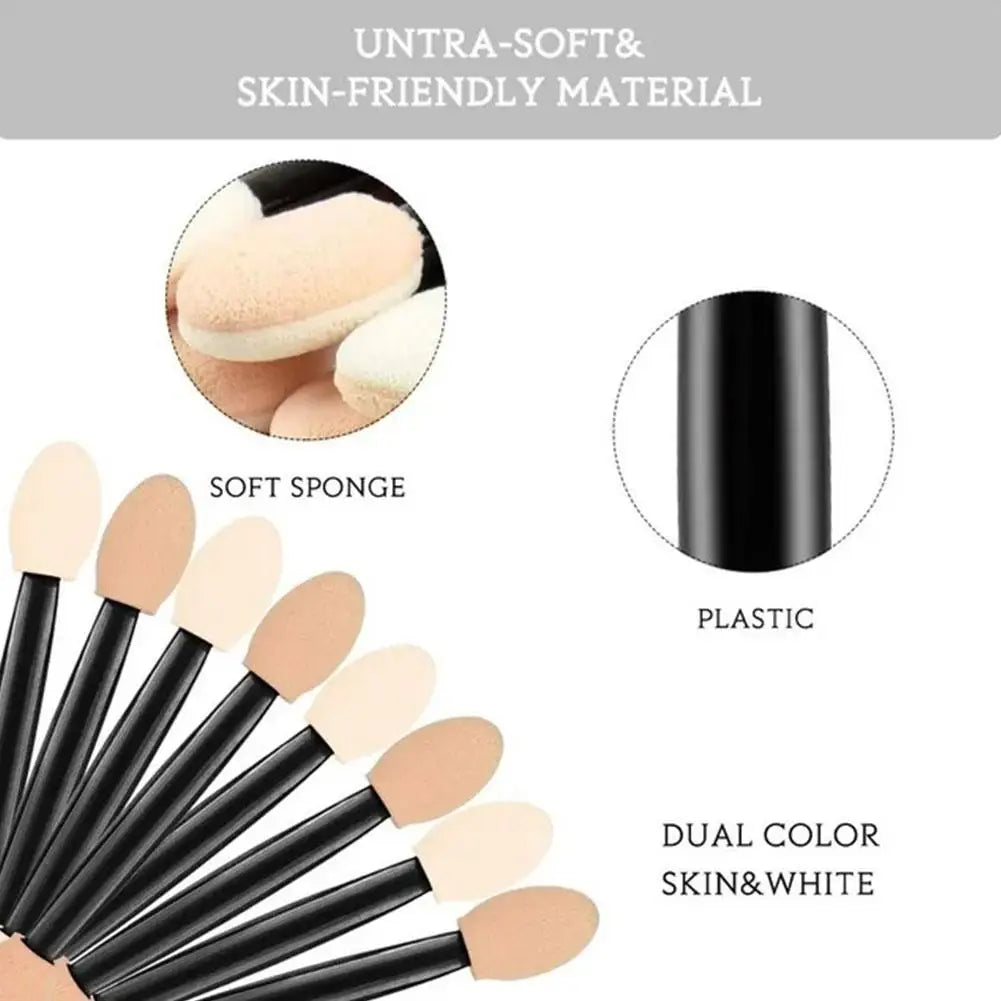 Disposable Eyeshadow Applicator Sticks – Double-Sided Sponge Eyeshadow Applicator Oasis Select