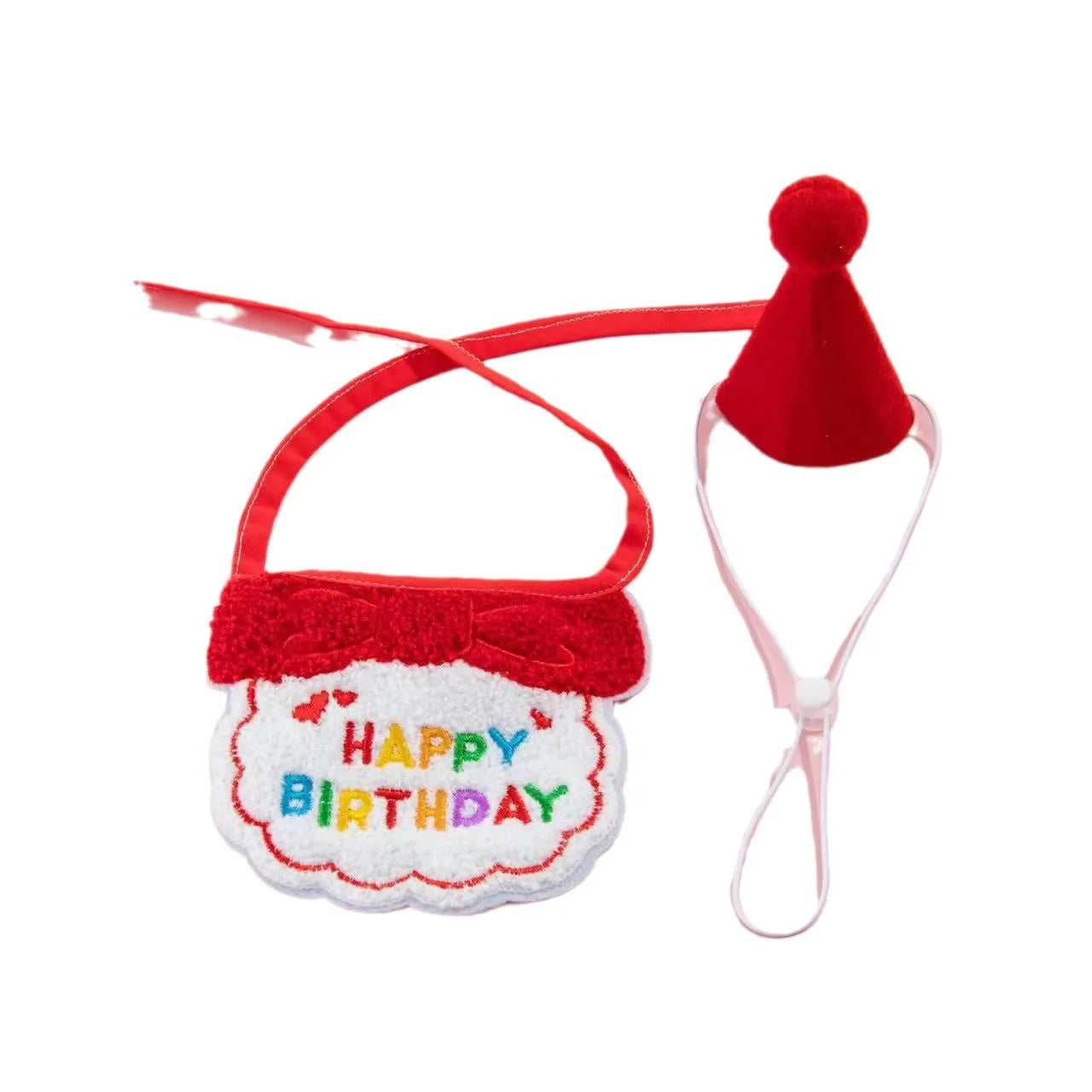Pet Dog Cat Birthday Dress Bib Party Supplies Saliva Towel Felt Hat Oasis Select