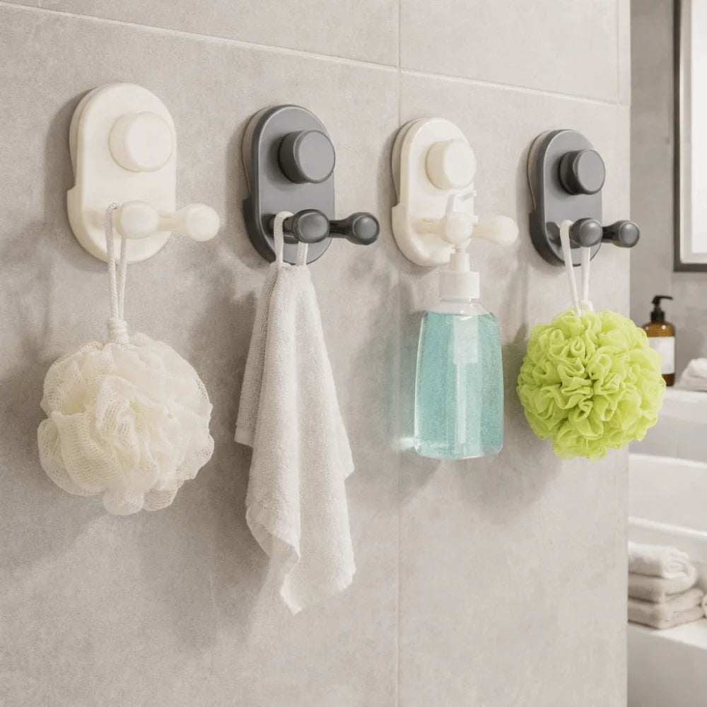 Suction Cup Double Wall Hooks No-Mark Waterproof – Set of 3 Suction Cup Hooks Oasis Select