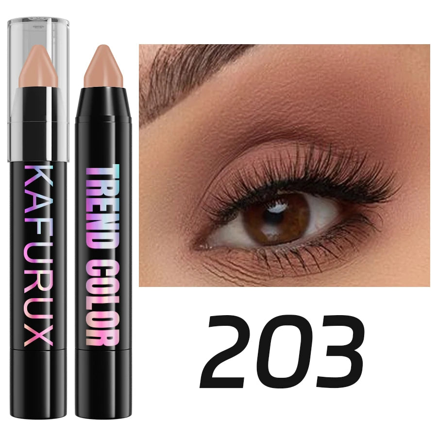 KAFURUX 24-Color Glitter Eyeshadow & Highlighter Pencil Waterproof