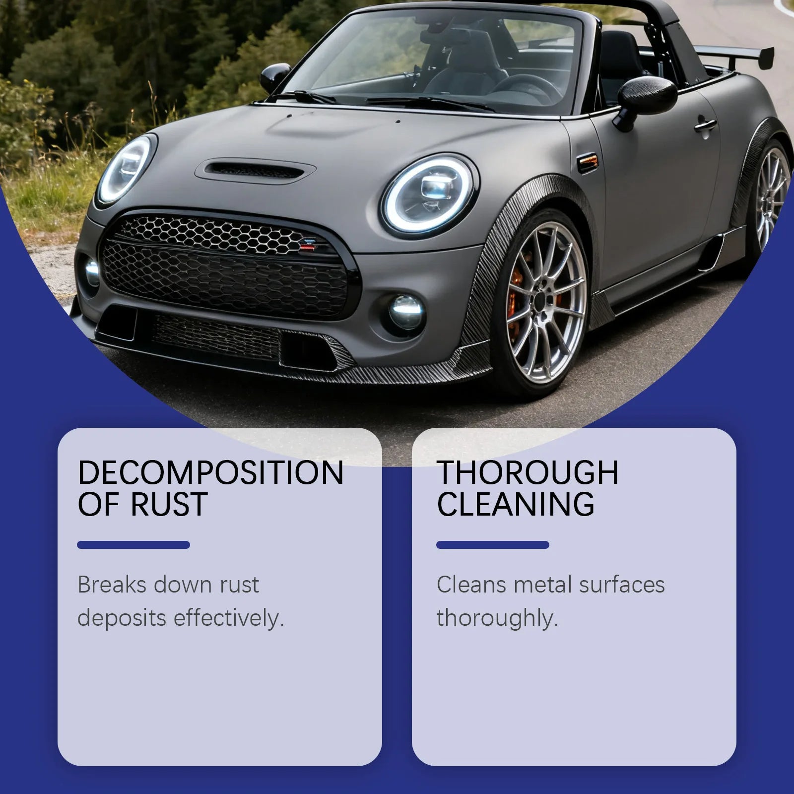 Automobile Rust Removal Spray Brake Maintenance Cleansing Metal Chrome Paint Surface Inhibitor Lubricant Truck Derusting Spray Oasis Select