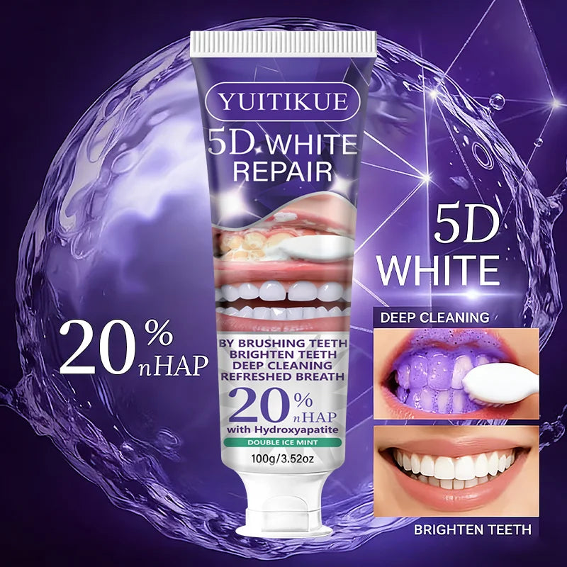 5D White Repair Toothpaste – 20% Hydroxyapatite Whitening 100g