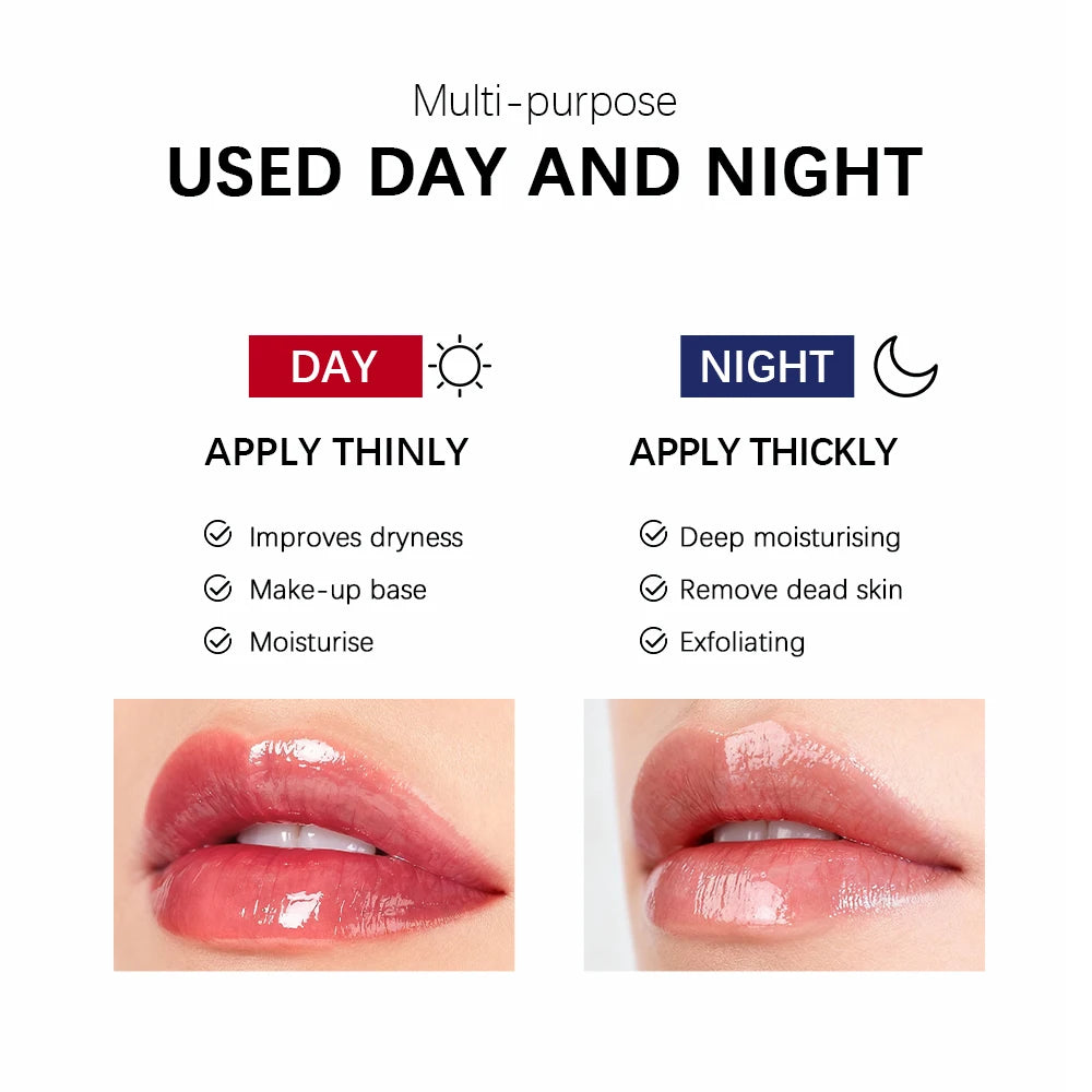 Lakerain Lip Sleeping Mask Smooth Creamy Texture Dual-Color Formula Overnight Hydration Non-Sticky Natural Protection Lip Mask Oasis Select