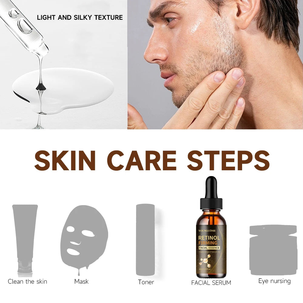 Retinol & Hyaluronic Acid Anti-Aging Facial Serum for Men