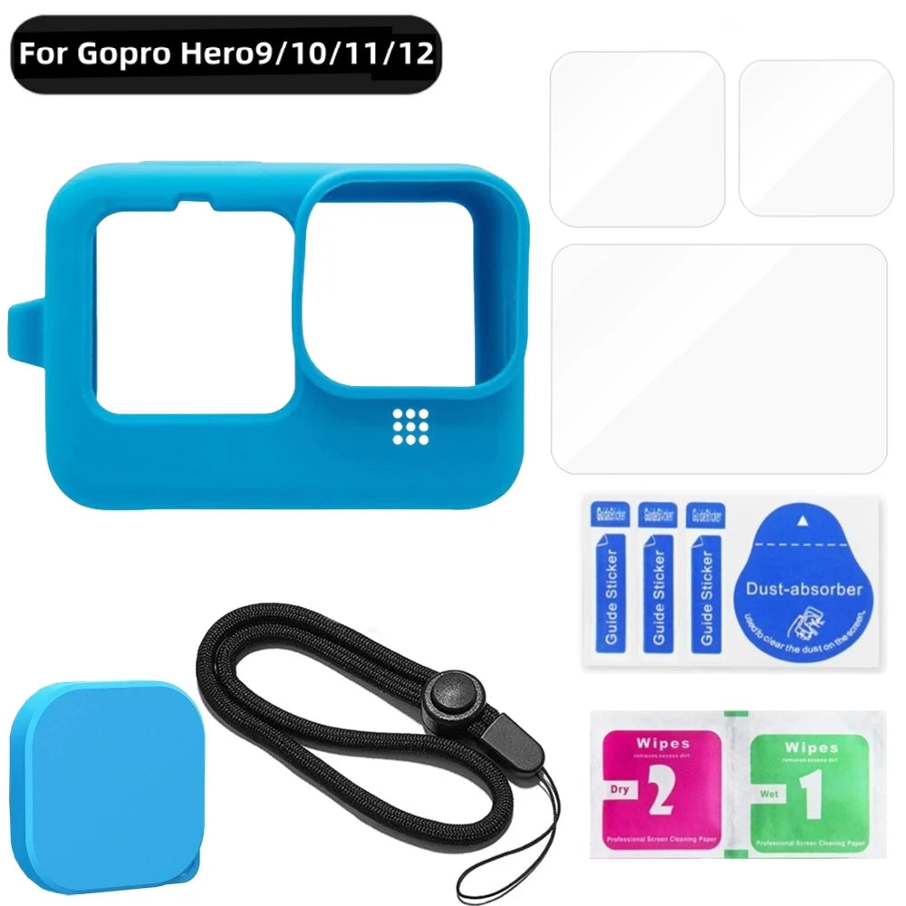 Silicone Case & Screen Protector for GoPro Hero 9 10 11 12