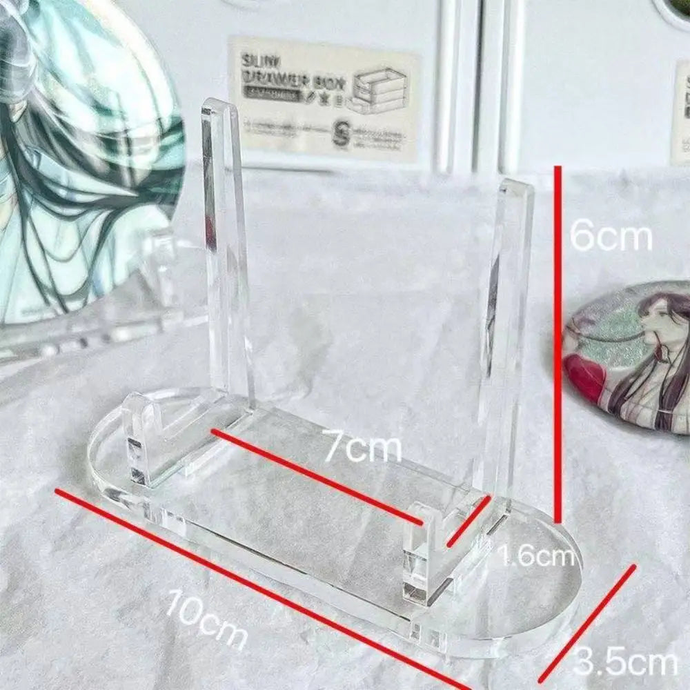 1Pc Simple HD Transparent Acrylic Badge Holder Acrylic storage Card Display Stand Desktop Decoration Anime Card Holder Oasis Select