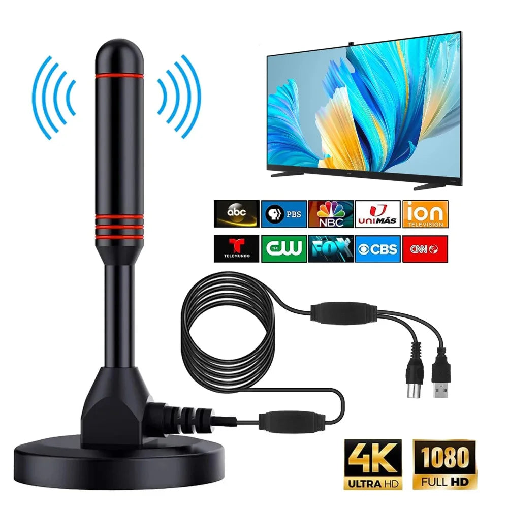 2025 New DTMB Domestic TV Suction Cup Aluminum Antenna with ATSC DVB-T HDTV Signal Amplifier Oasis Select black