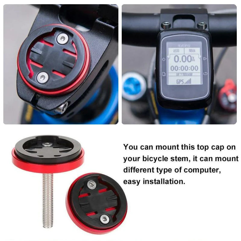 Cycling GPS Mount Bracket MTB Road Bike Bicycle Computer Holder Stem Top Cap for Garmin/viGPSPORT/Blackbird/Cat Eye/Bryton Oasis Select