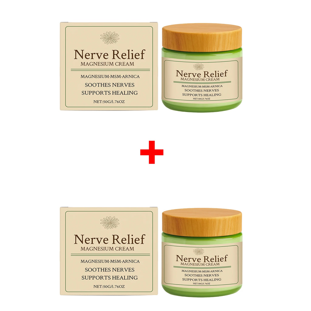 Nerve Relief Magnesium Cream Relieve Muscle Pain Moisturizing Body Massage Cream Relax Muscles Soothing Nourishing Skin Care 50g Oasis Select 2pcs