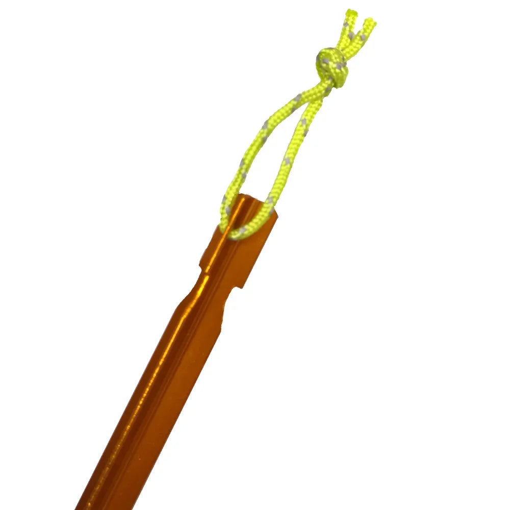 18cm Aluminument Tent Pegs Nails with Rope Stake Camping Hiking Equipment Outdoor Traveling Tent Sand Ground Accessories Oasis Select