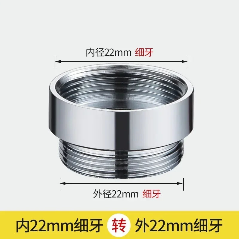 Brass Silver Water Faucet Coupler 1/2 To M16 M18 M20 M22 M24 M28 Thread Connector Fittings For Bubbler Kitchen And Bathroom Oasis Select N22W22