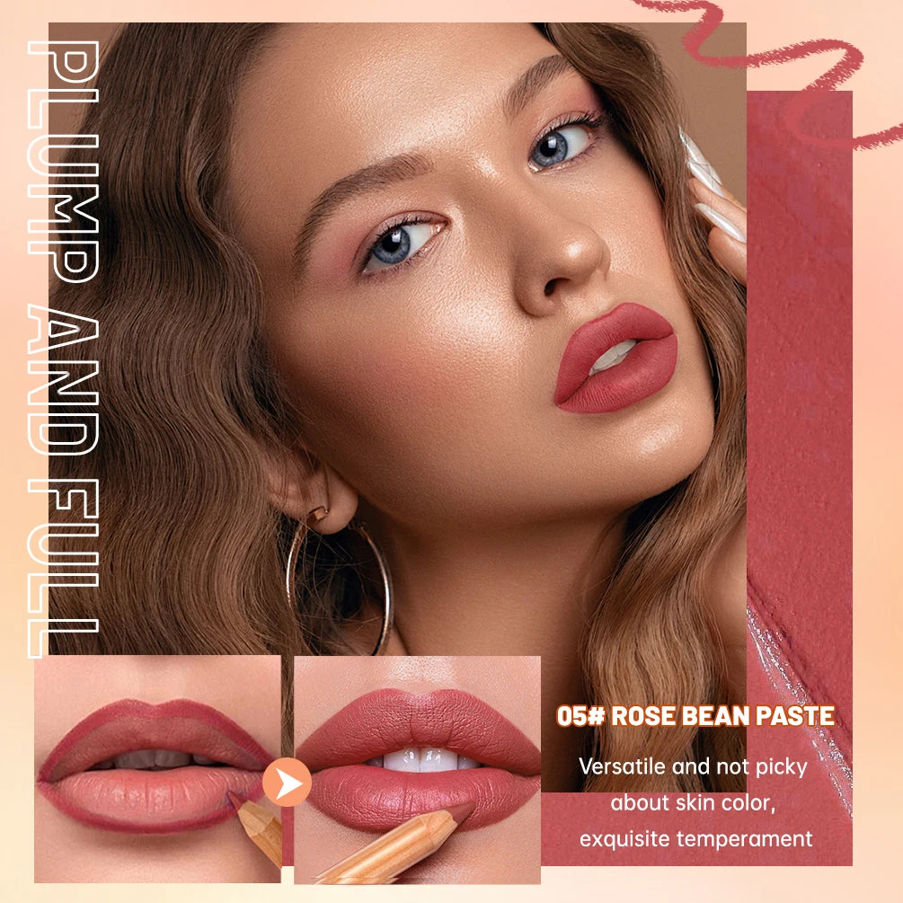 QIBEST 12-Pc Matte Lip Liner Set – High Pigment Velvet Lipliner