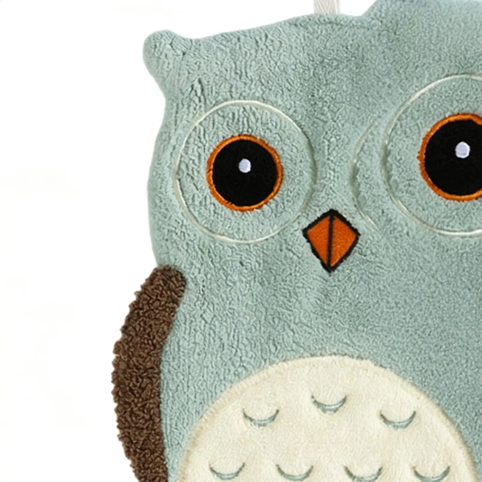 Hand Towel 1PC Cute owl Hanging Towel Kitchen Hand Towel Bathroom Soft Absorbent Handkerchief Wipe Towel Cartoon Kids Towels Oasis Select