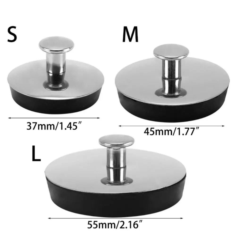 1Pcs Stainless Steel Bath Plug Easy to Use Kitchen Bathroom Accessory Drain Stopper Water Rubber Bath Tub Caps Oasis Select