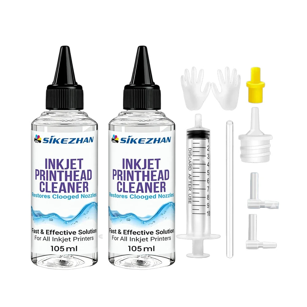 Universal Printhead Cleaning Kit for Epson EcoTank,HP,Canon, Brother Inkjet Printers:Unclog Nozzles & Fix Streaks/Print Quality Oasis Select 210ml-tool 1set