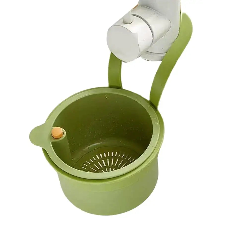 Sink Hanging Strainer Basket – Snap-On Faucet Drain Organizer Sink Strainer Basket Oasis Select Green