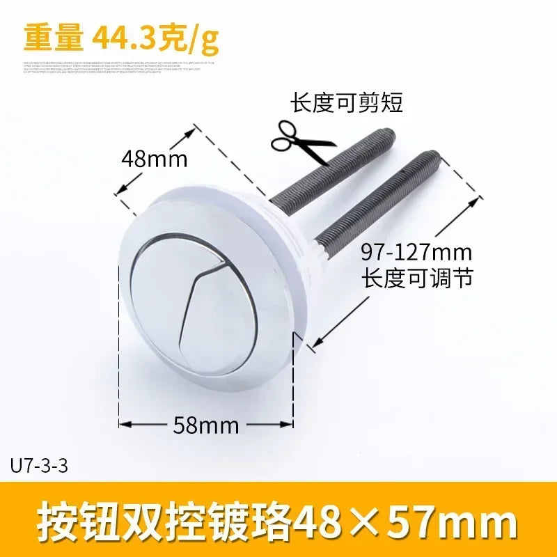1PCS Dual Flush Toilet Tank Button 38mm/48mm/58mm Round shape Closestool Push Buttons Flush Valves Switch Bathroom Accessories Oasis Select F