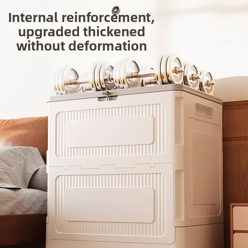 Multi-functional Clothes storage box Large capacity oversized household flip finishing box Bedside table Clothing storage box Oasis Select
