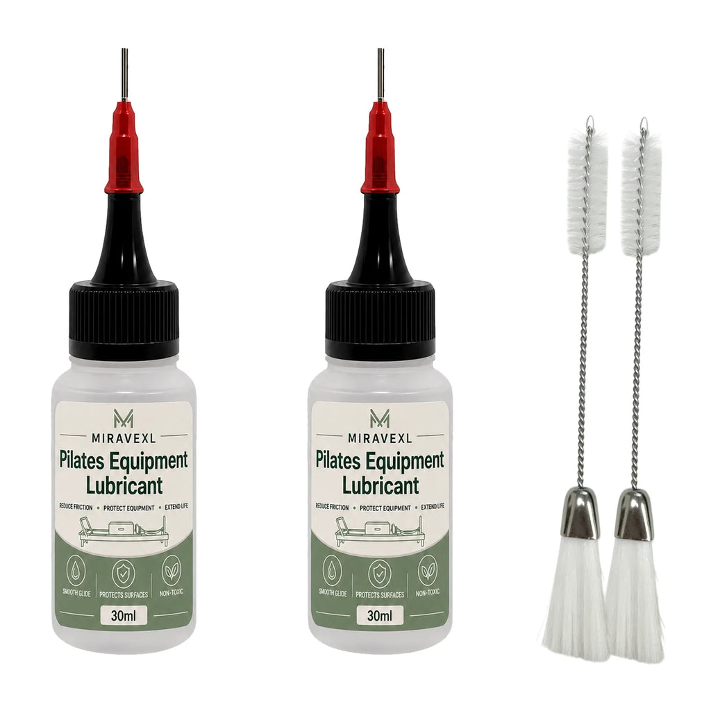 Pilates Equipment Lubricant with Precision Brush, 30 ml Non-Toxic Reformer Rail Oil for SmoothGlide and Friction Reduction Care Oasis Select 2PCS