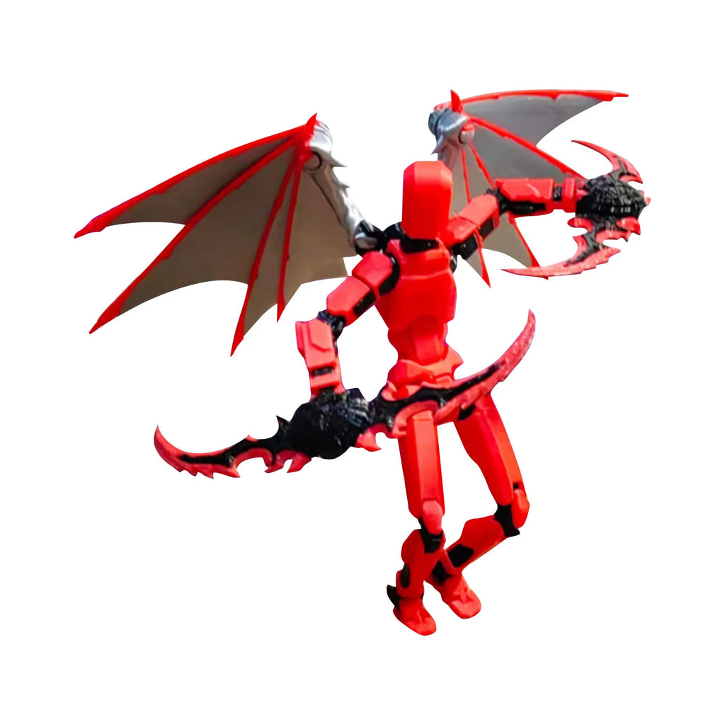 13-Joint Robot Action Figure with 6 Weapons | Desk Collectible Robot Action Figure Oasis Select Red One Size