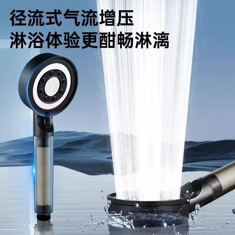 New High Pressure Shower Head Set 5 Jet Modes Adjustable Shower Head with Filter Large Water Flow Spray Bathroom Accessories Oasis Select