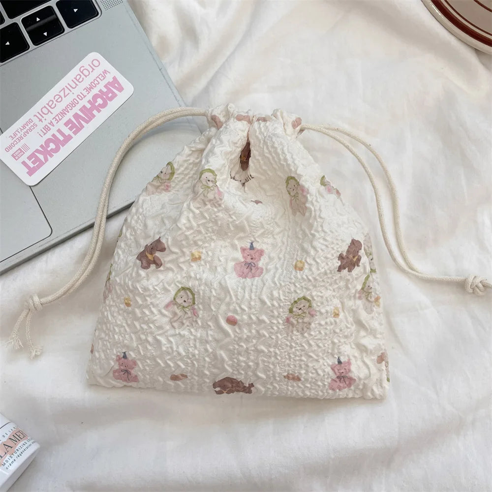 Cute Drawstring Pouch – Coin, Jewelry & Cosmetic Storage Bag