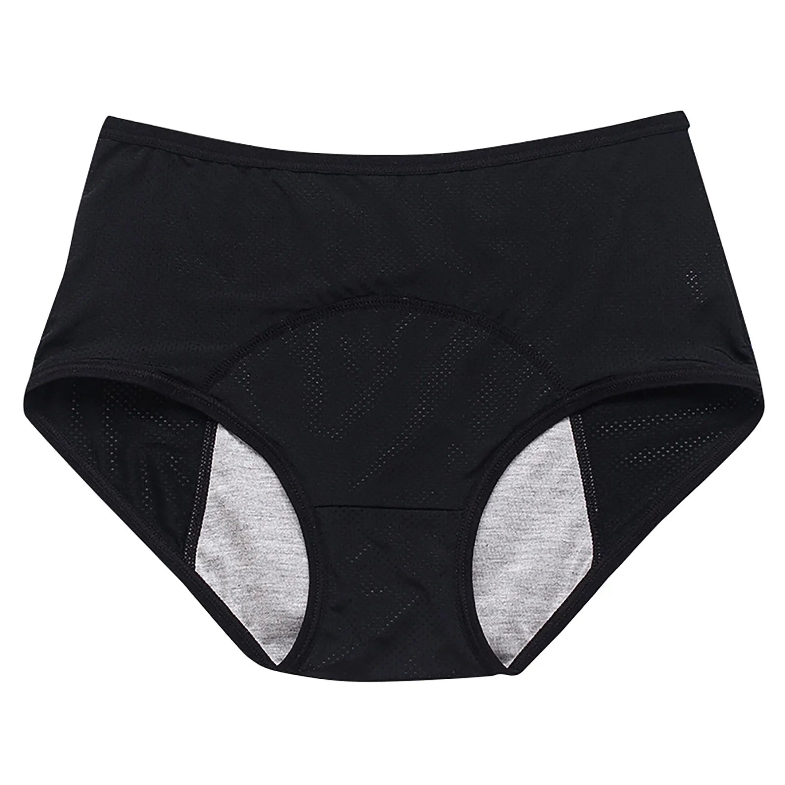 Women's Period Panties – Leak-Proof Cotton Mid-Waist Briefs Period Panties Oasis Select Black 2XL