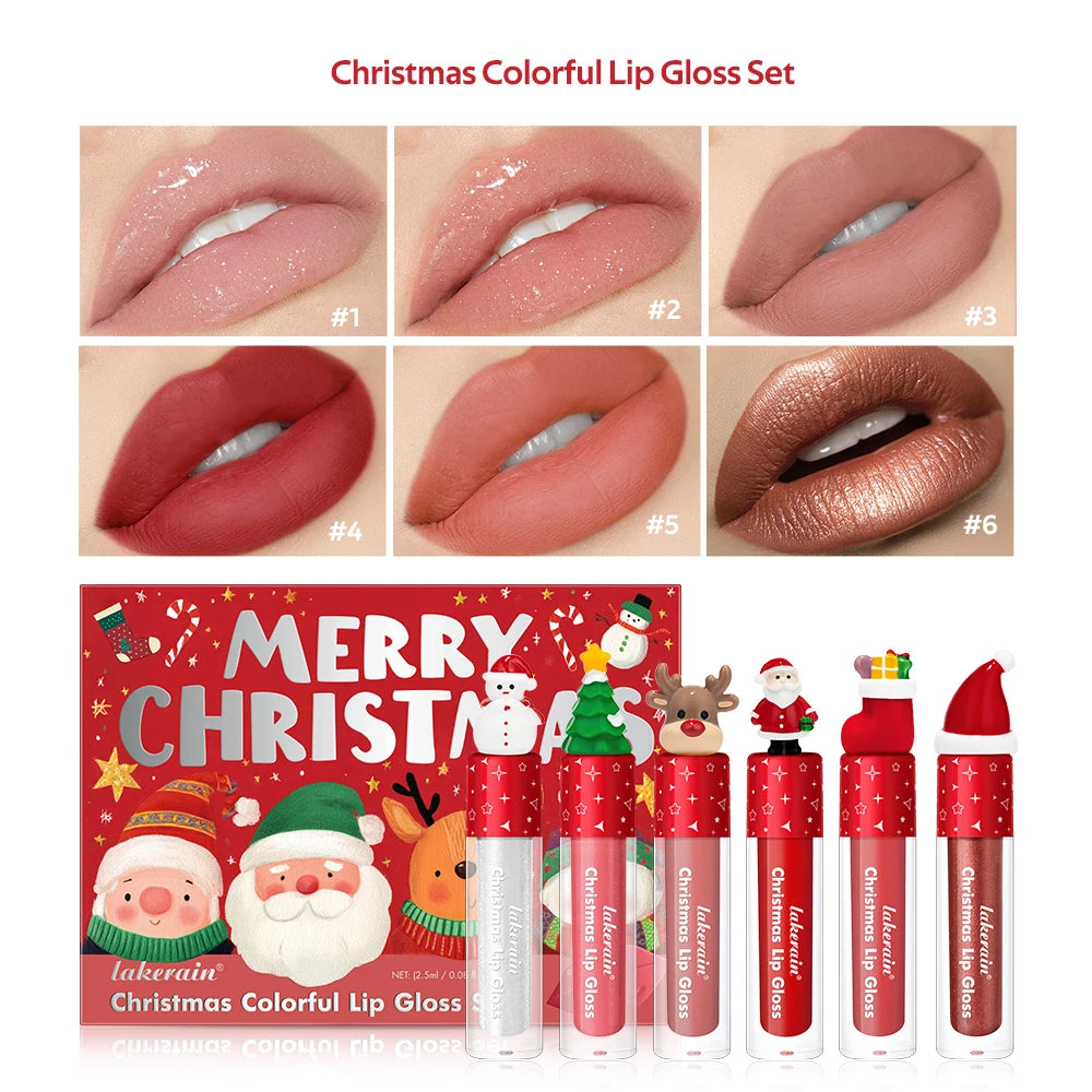 Velvet Matte Lip Gloss Set 6-Pack – Waterproof Lip Tint Gift