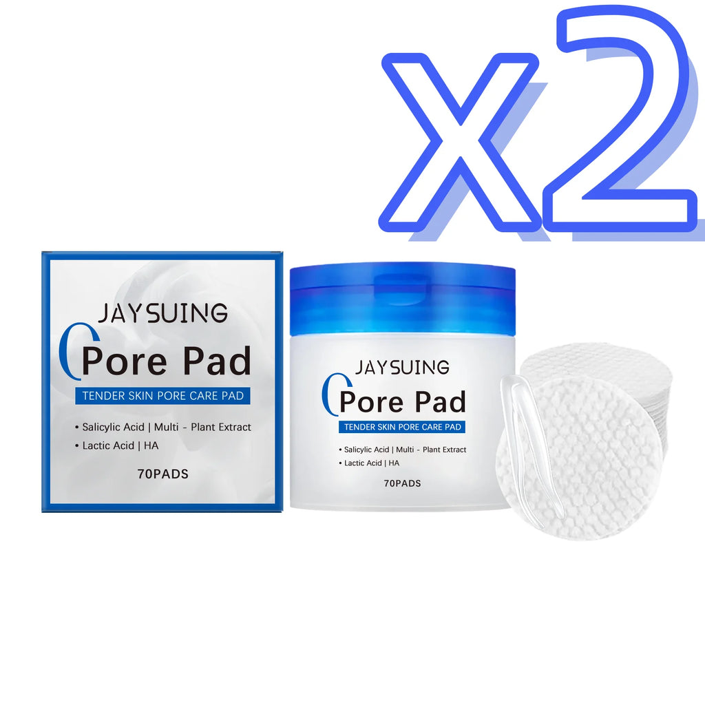 Jaysuing Hyaluronic Acid Cotton Pads Gentle Exfoliate Unclog Pores Reduce Acne Pimples Daily Skincare Use Face Clean Cotton Pads Oasis Select 70pcs Boxed X 2PCS